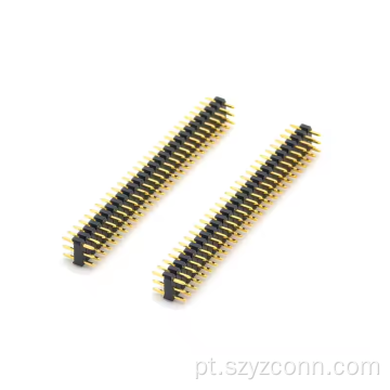 Cabeçalho do pino de passo de 2,0 mm três fileiras retas